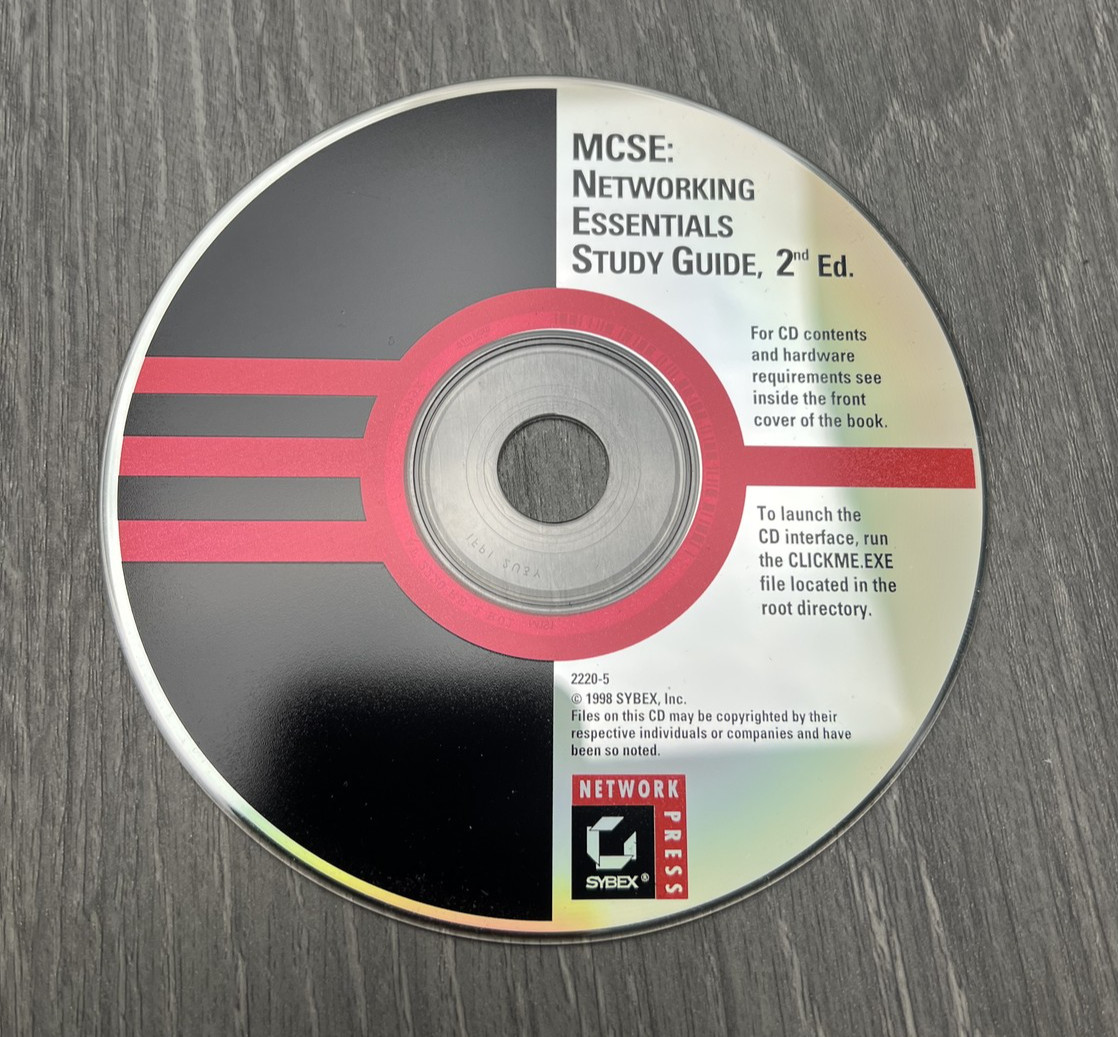 MCSE Networking Essentials Study Guide 2nd Ed SYBEX CD-ROM 1998 Network Press