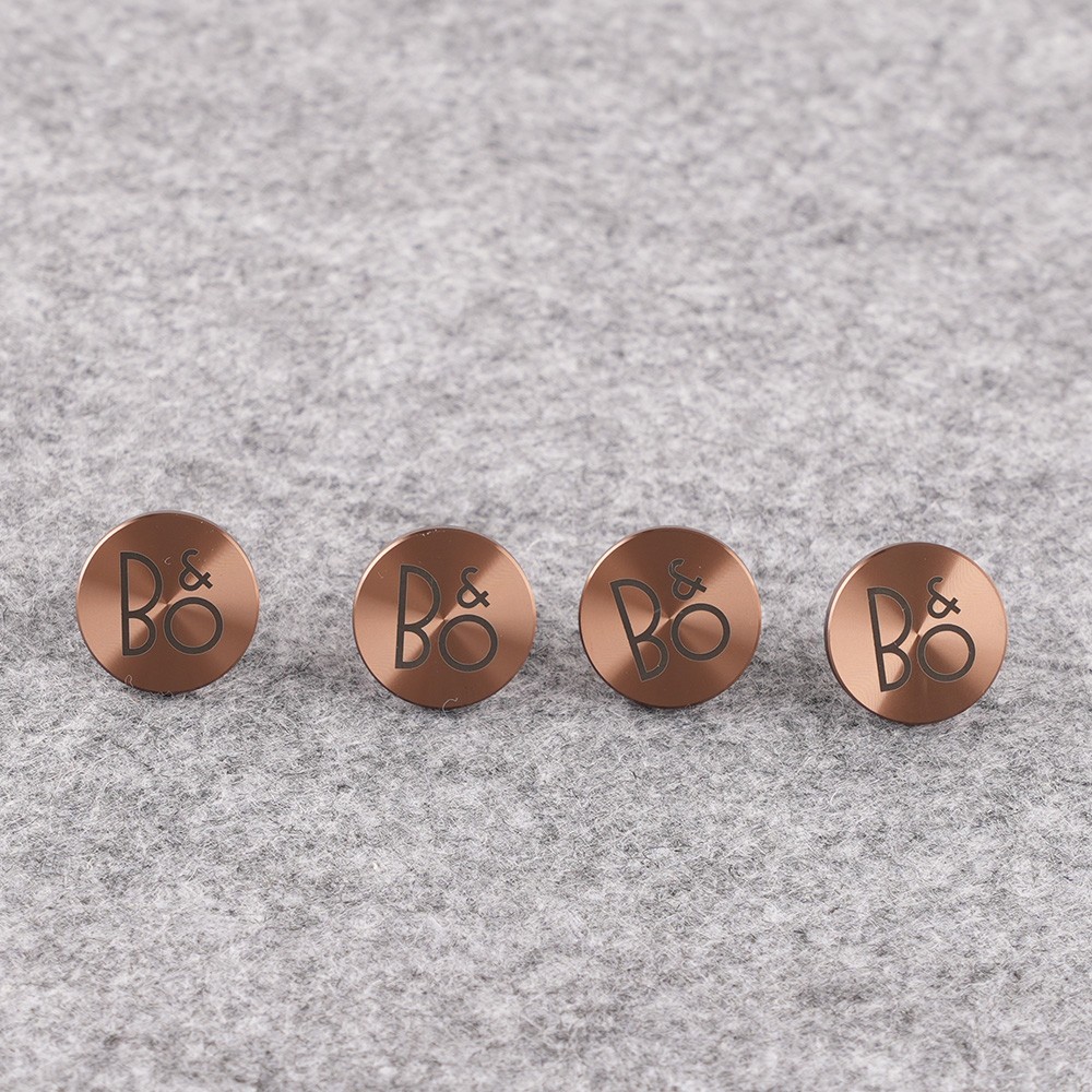 4X B&O Bang & Olufsen Emblem Speaker Badges in rose gold Replacement