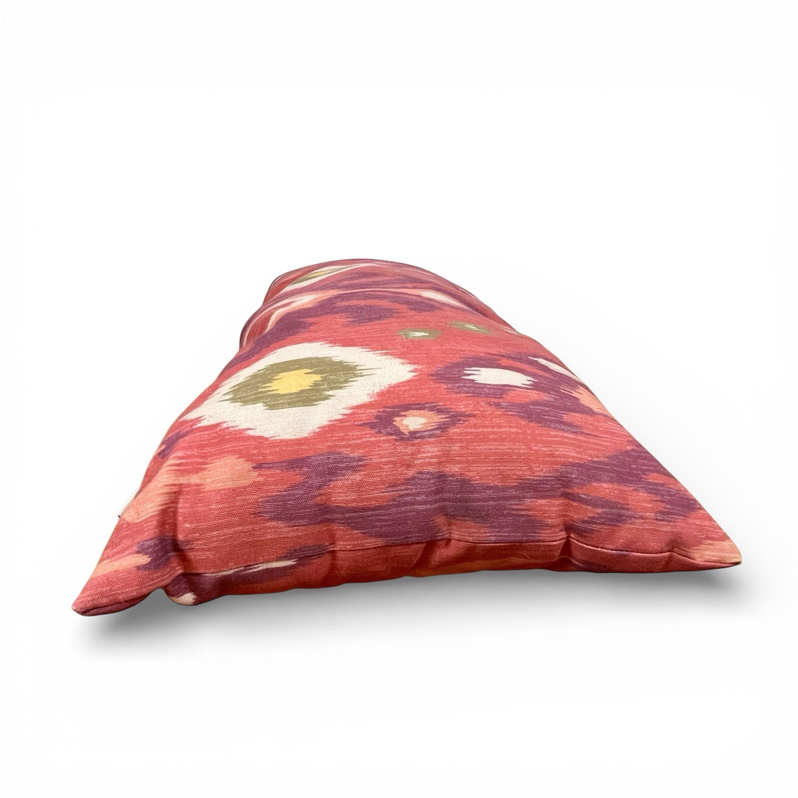 Pottery Barn Ikat Lumbar Pillow 26x18 Boho Global Coral Accent Pillow Southwest