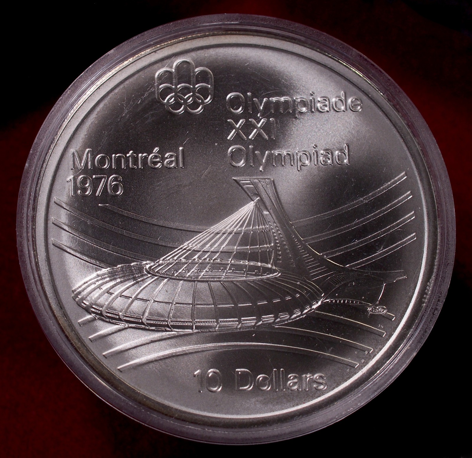 Canada 10 Dollars 1976 - Montreal Olympics Stadium - 0.925 Silver (N2606)