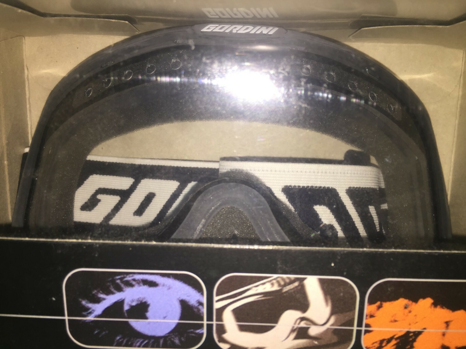 GORDINI SKIING GOGGLES GG27C SUPREME BLACK FRAME CLEAR LENS AFD EXTRA WIDE BAND 
