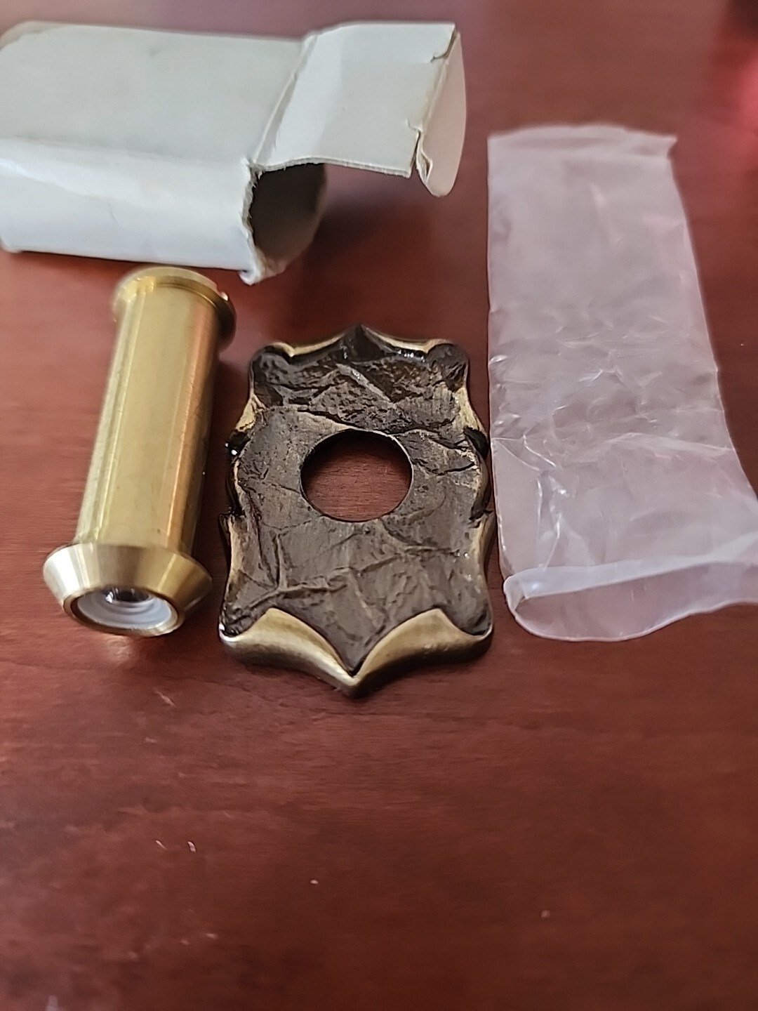 Vintage Door Viewer And Plate Brass