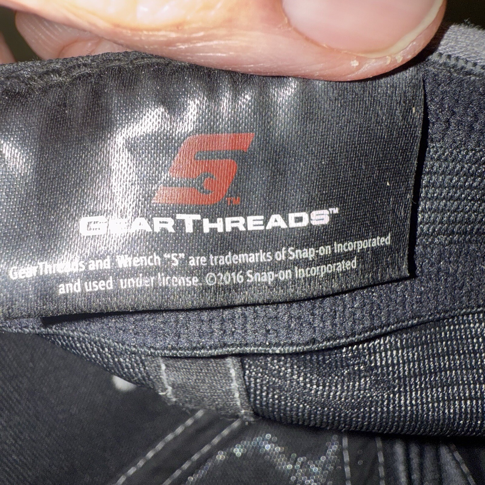 S Black On Gray Lite Wt Flat Bill Hat Cap EUC