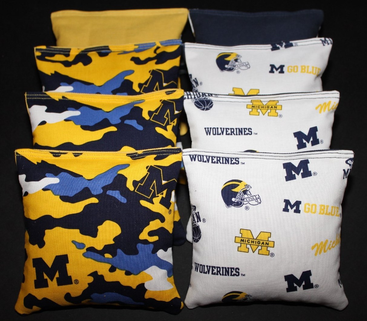 University of MICHIGAN WOLVERINES Camo 8 Cornhole Bean Bags ACA Regulation  NEW!