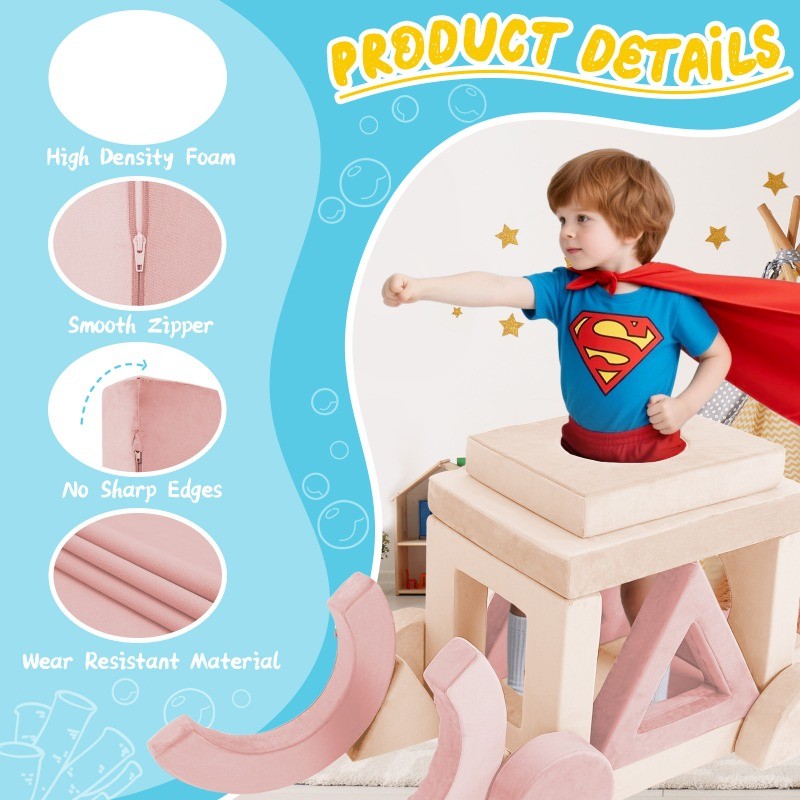 16Pcs Modular Kids Play Couch Kids Couch Toddler Sofa Child Creativity Sofa