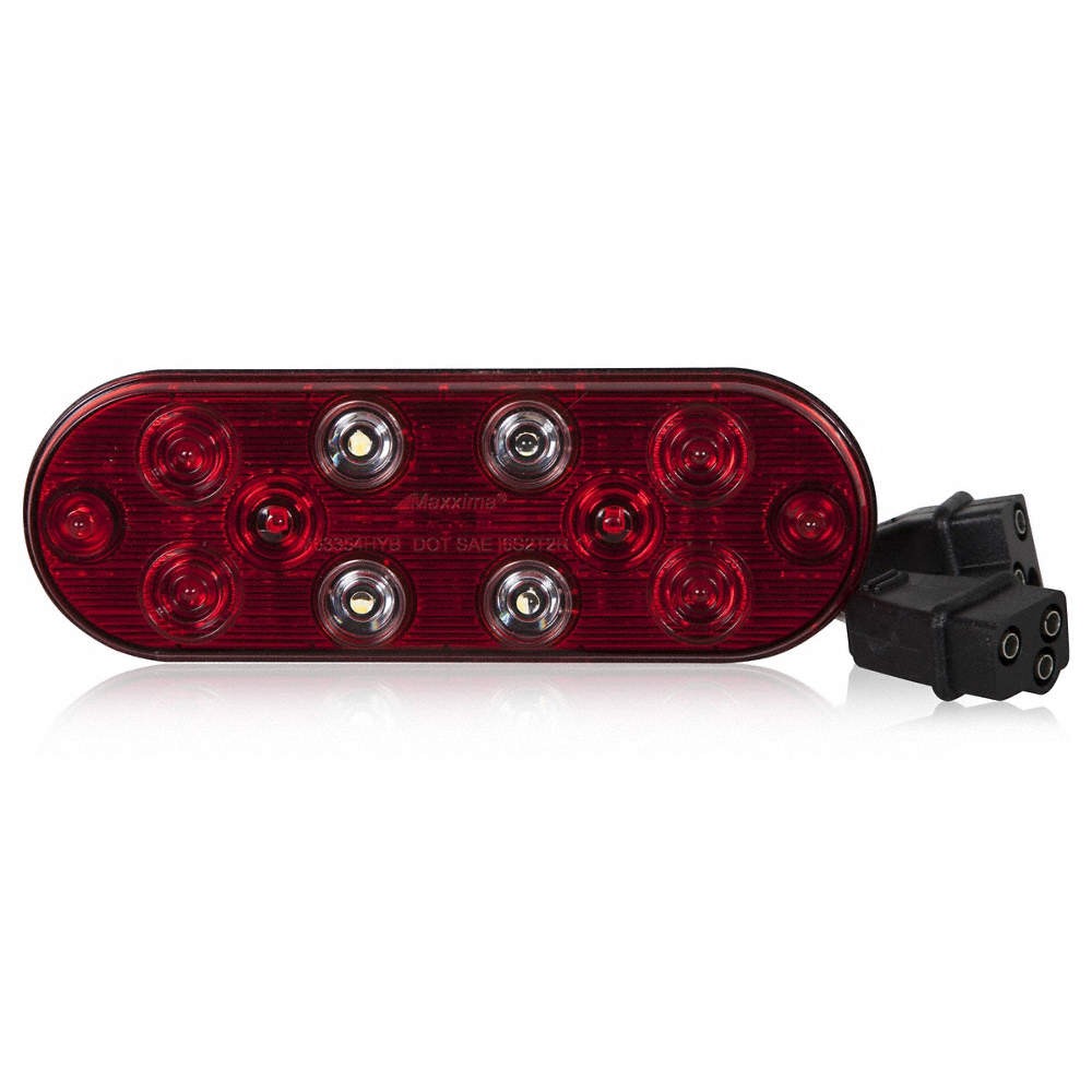 MAXXIMA M63354-HYB Stop/Turn/Tail Light,Oval,Red/White 56FD86