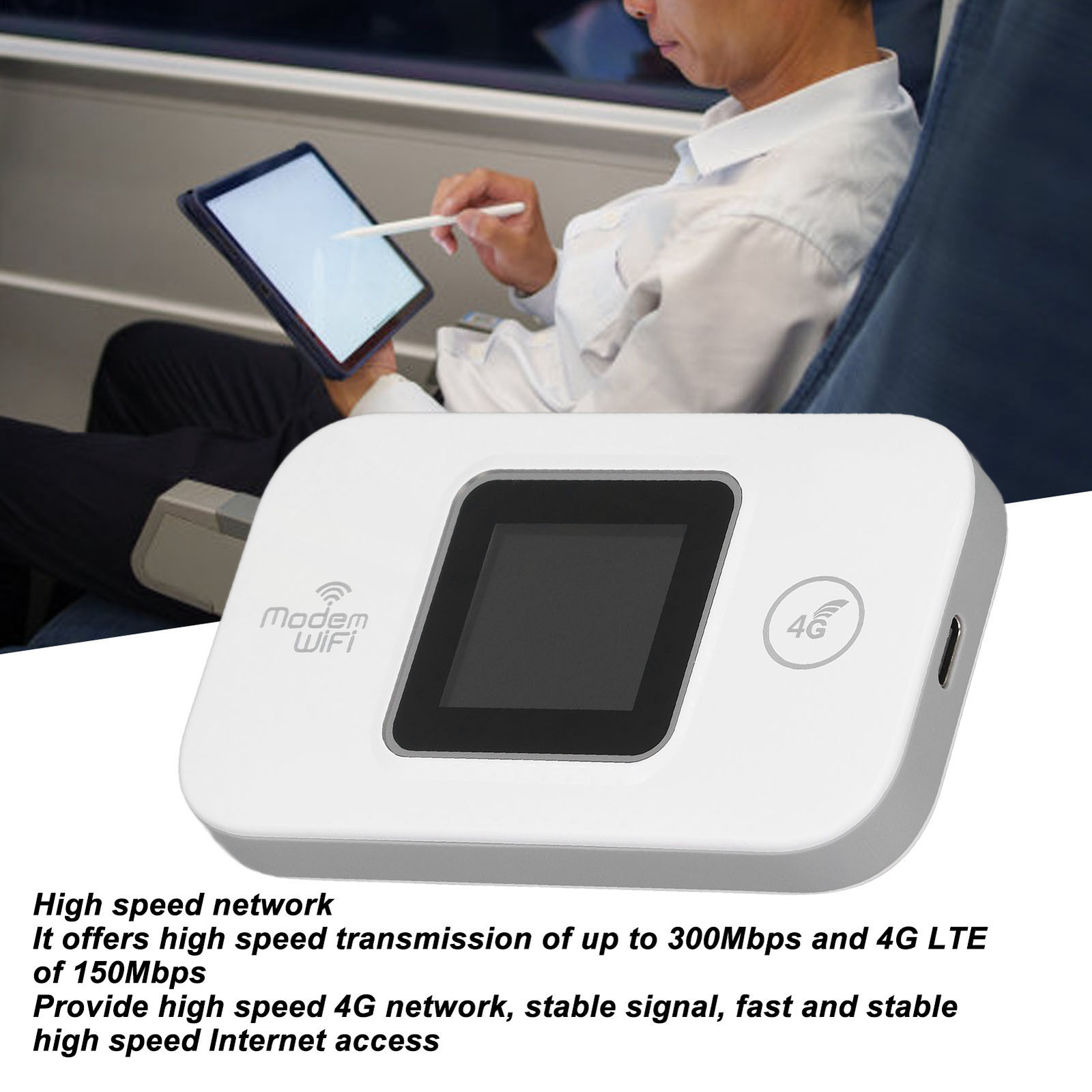 New 4G LTE WiFi Modem Unlocked 5G Portable 4G Router For Mobile Phones Laptops T