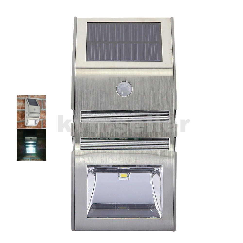 3Pack 2 LED Solar Power Motion Sensor Light Wall Garden Lamp outdoor wateproof