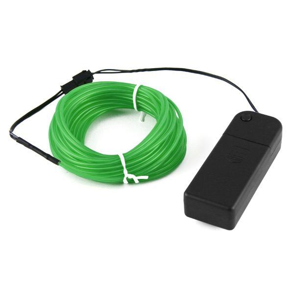 25ft Green EL Wire Kit w/ 3V Battery Pack/Inverter Flexible Decorative Lighting