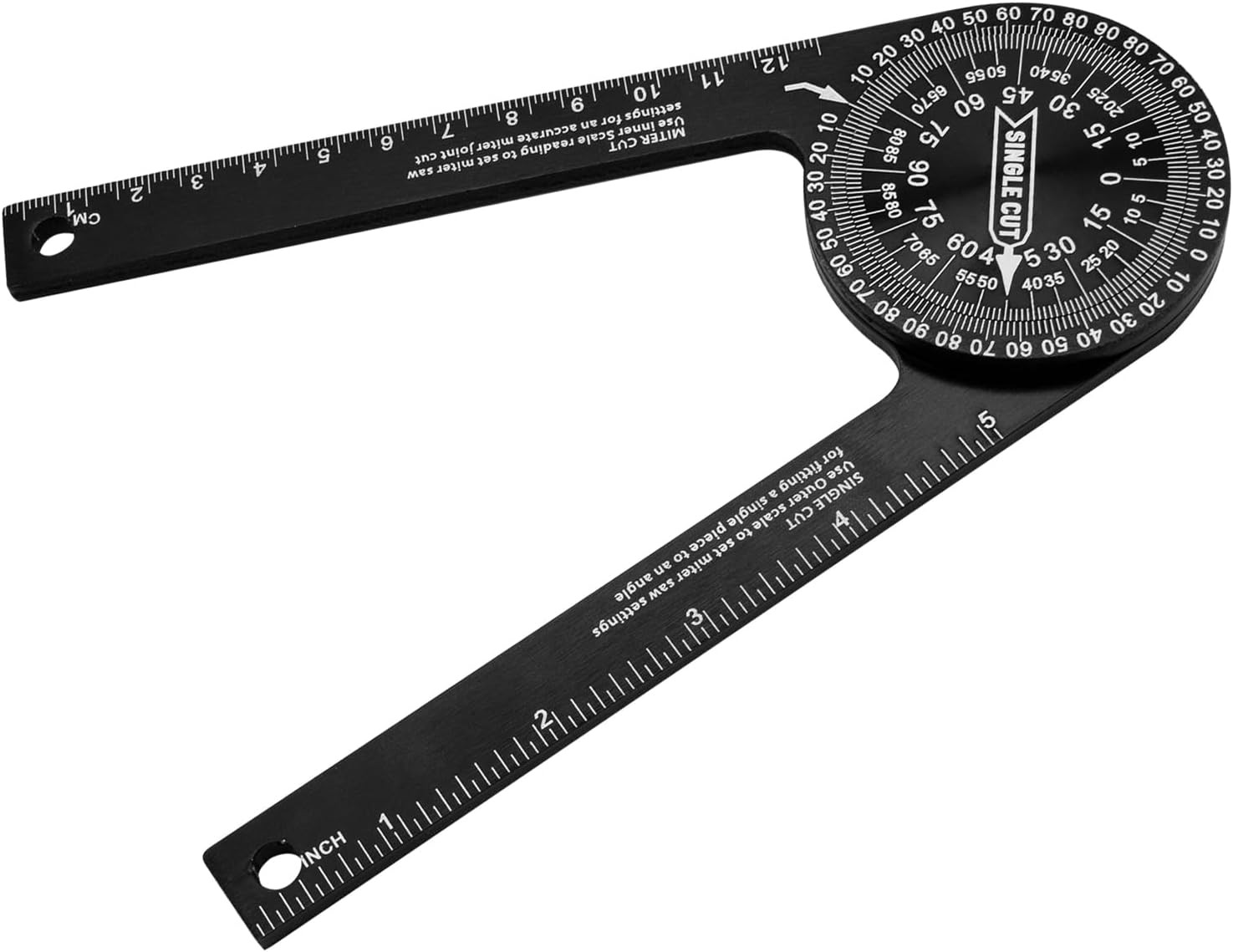 7 Inch Aluminum Miter Saw Protractor, Professional Angle Measuring Tool, Rust Pr