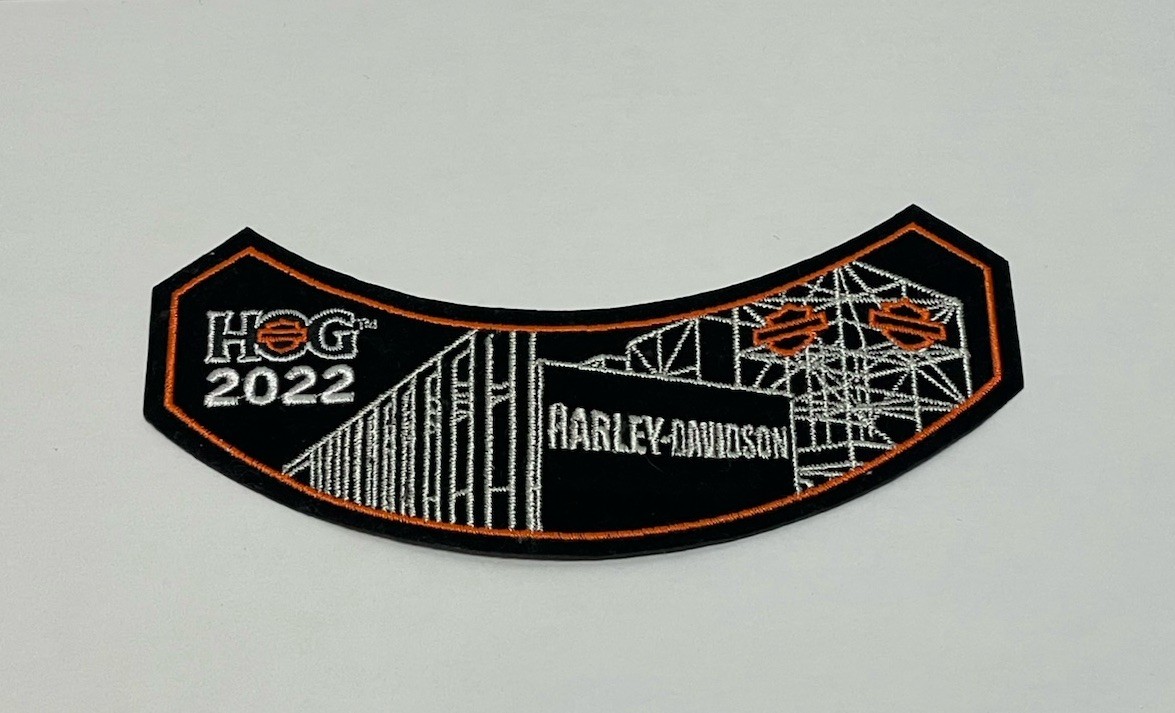 Harley Davidson HOG 2022 Embroidered PATCH “HOG” Black