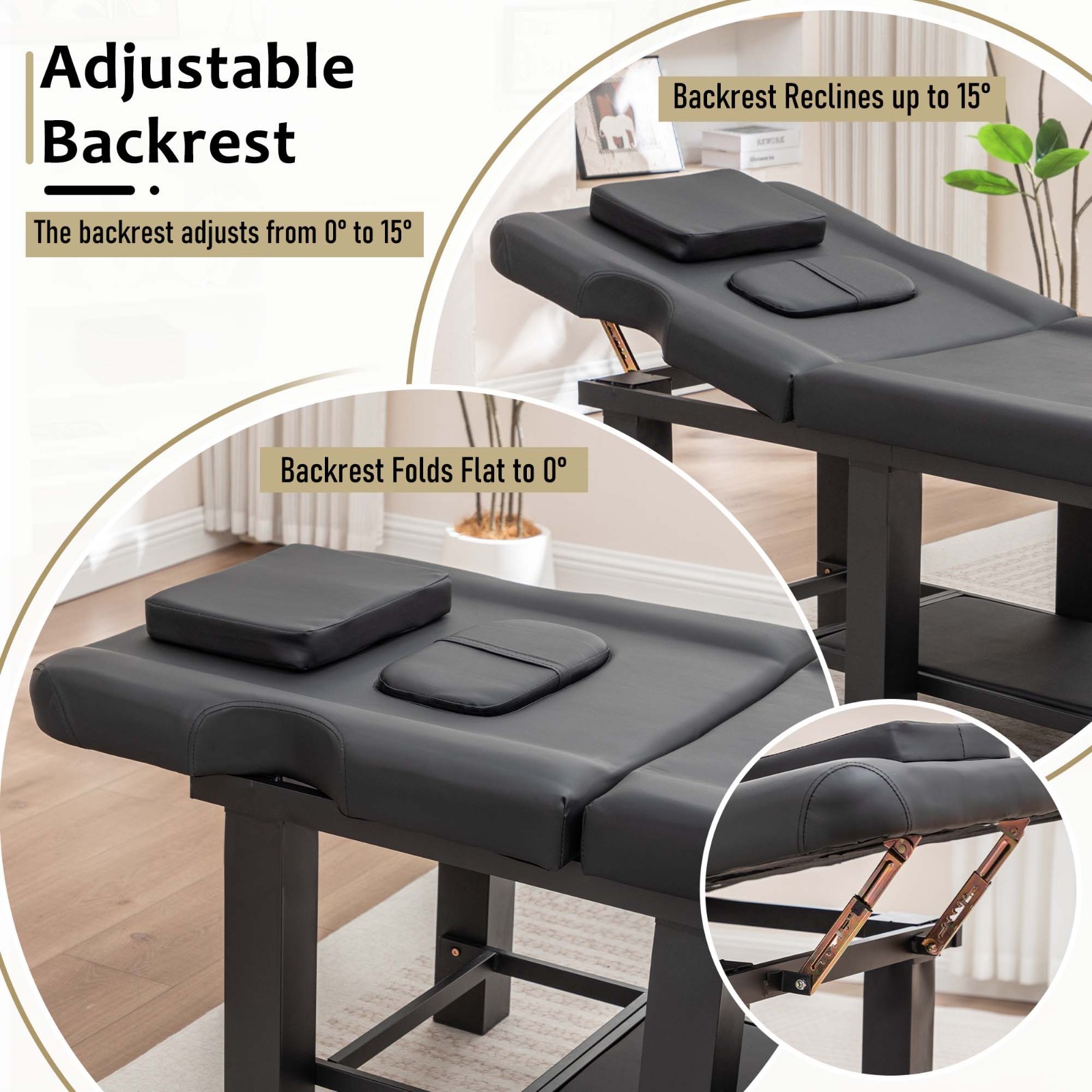 Multi-Function Professional Massage Therapy Table, Black