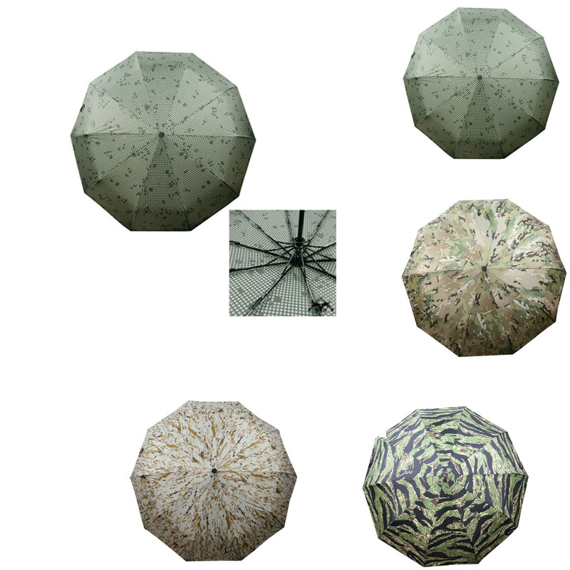Hunting Nylon Waterproof Rainproof Sunshade Fold Umbrella Night Camouflage
