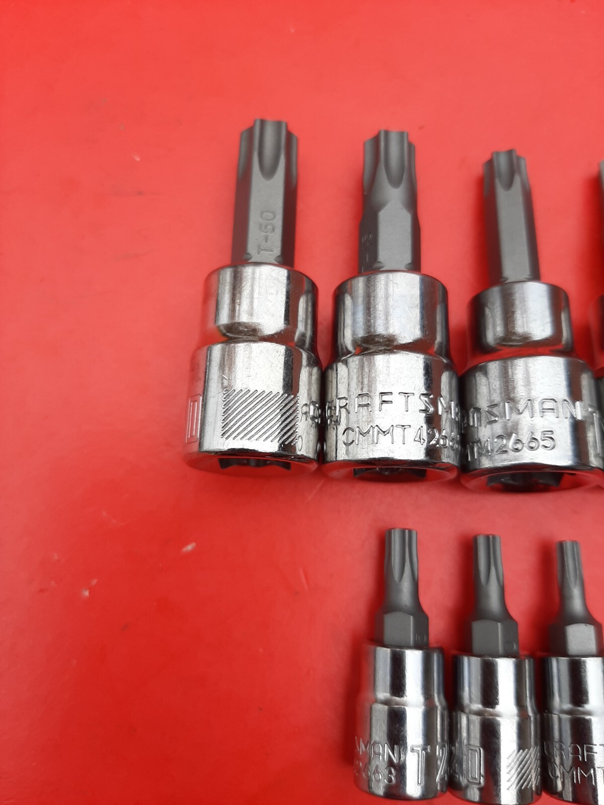 NEW CRAFTSMAN TOOLS 7 Piece 1/4 & 3/8" Drive Torx Star Bit Driver Socket Set