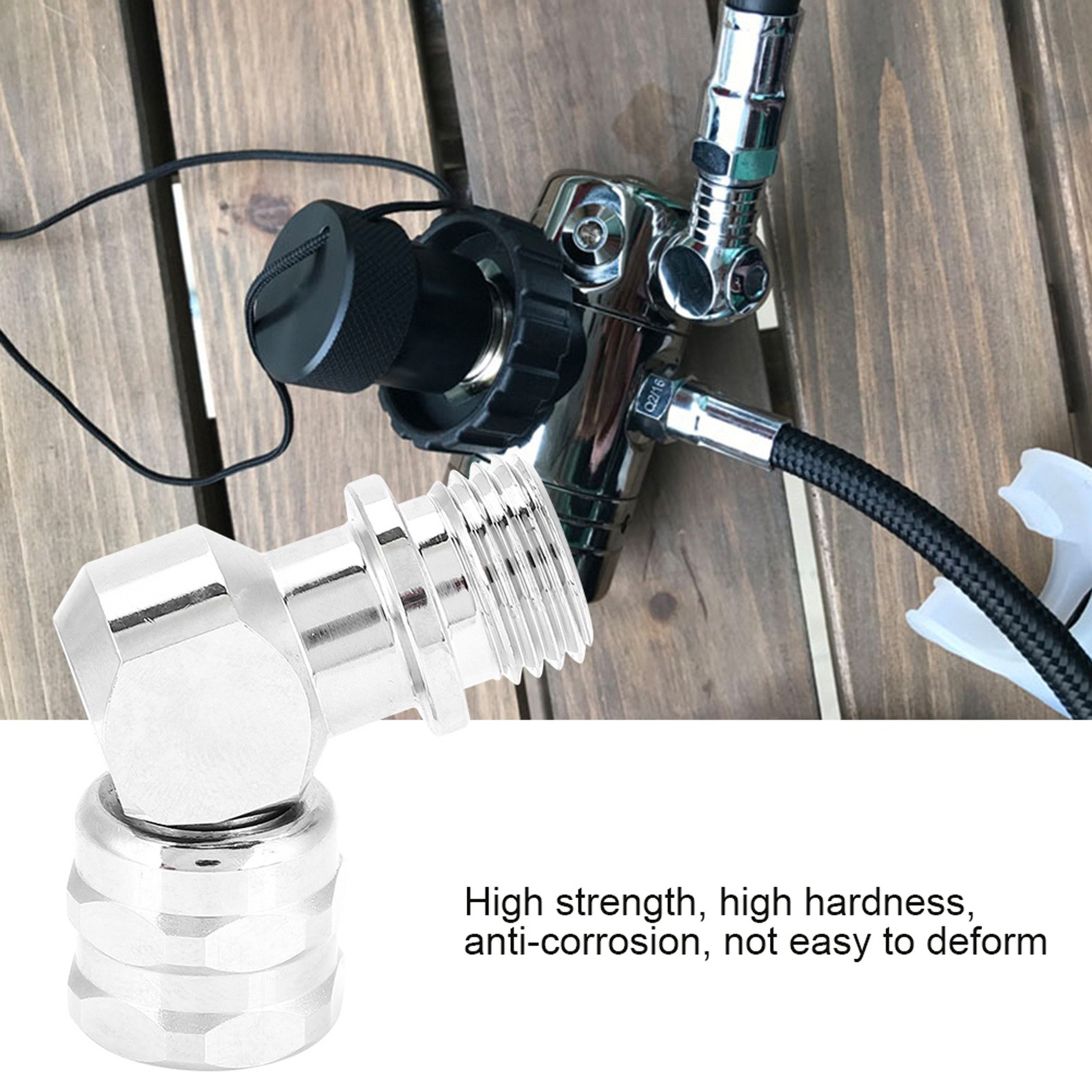 Chrome Plated Brass Diving Regulator Adapter For Scuba Diving ODWR