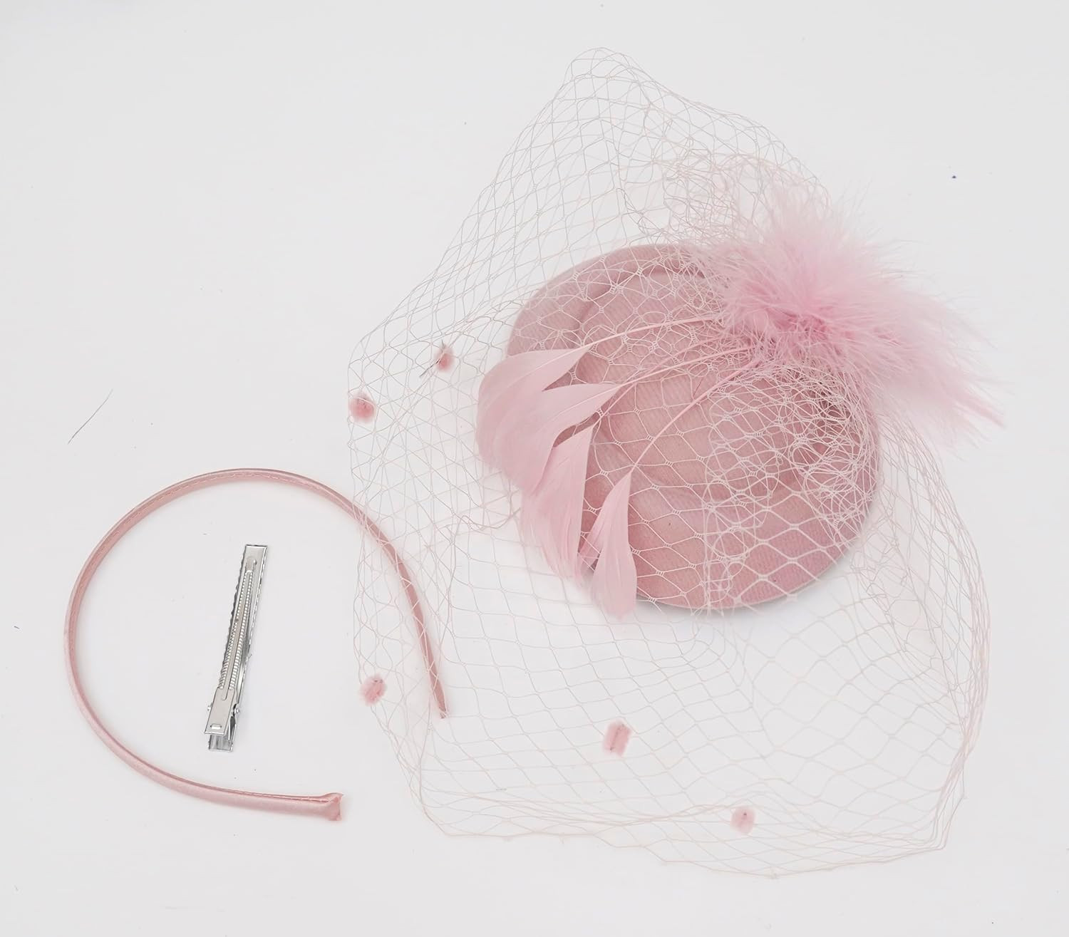 Fascinators Hat Women Tea Party Pillbox Veil Cocktail Mesh Hat