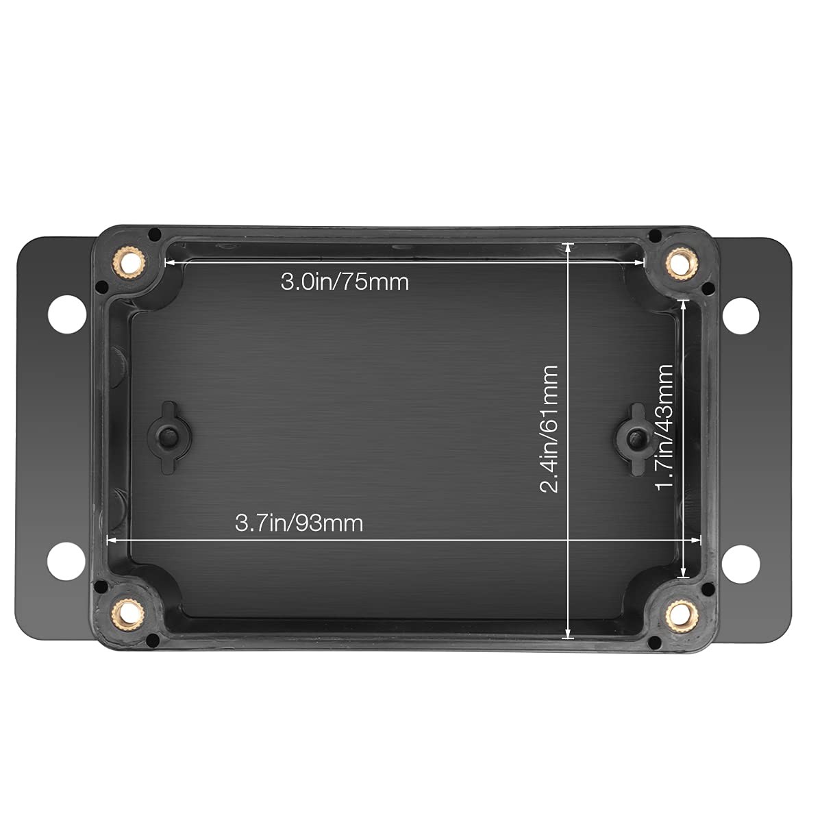 2 Pack IP65 Electronic Project Box Plastic ABS 3.95 x 2.7 x 2, Black