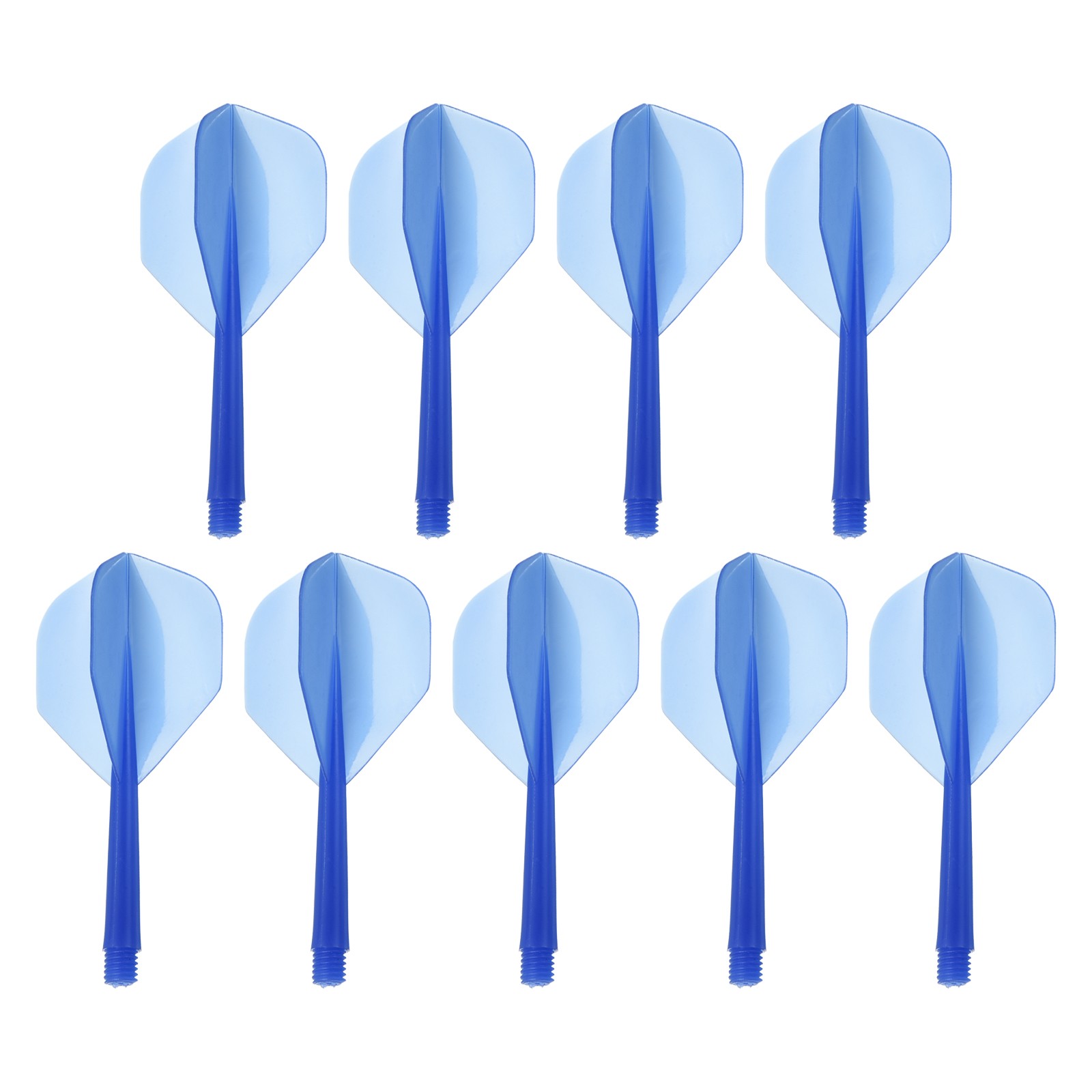 Integrated Dart Shaft Flights, 9 Pack Durable Dart Flight Set, Transparent Blue
