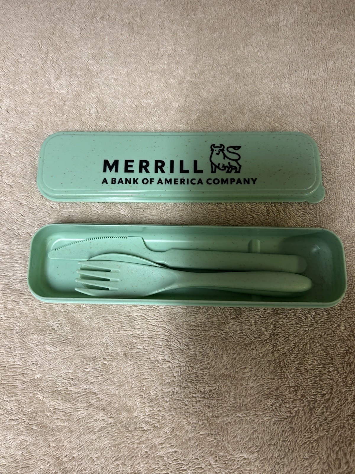 Merrill Lynch 3 piece Flatware (Silverware) with case!