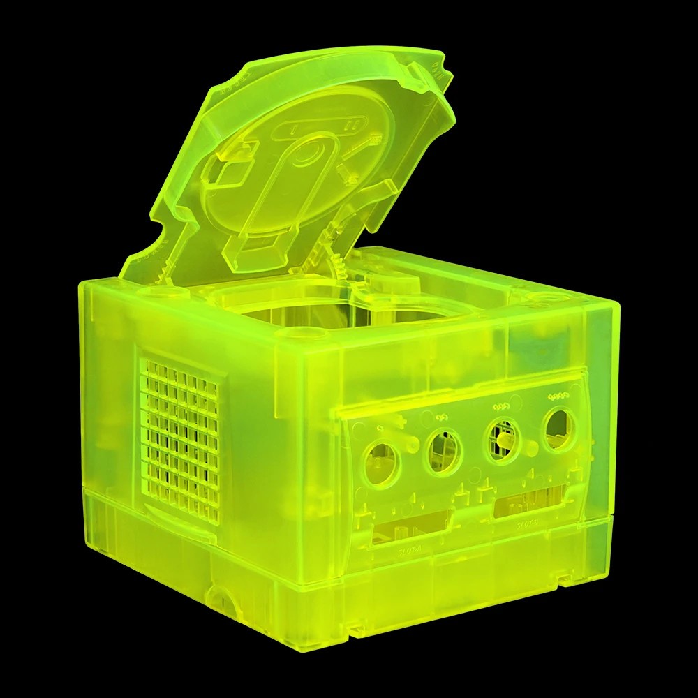 Gamecube Full Replacement Console Shell Housing Translucent Yellow Transparent