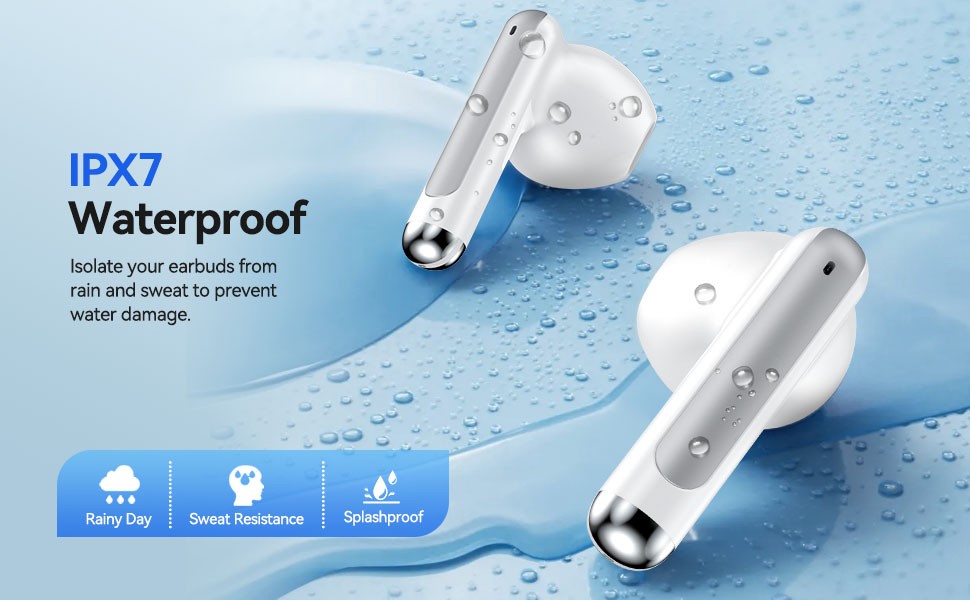 Bluetooth Headset 5.3 TWS Wireless Earphone Earbuds Headphones Stereo Waterproof