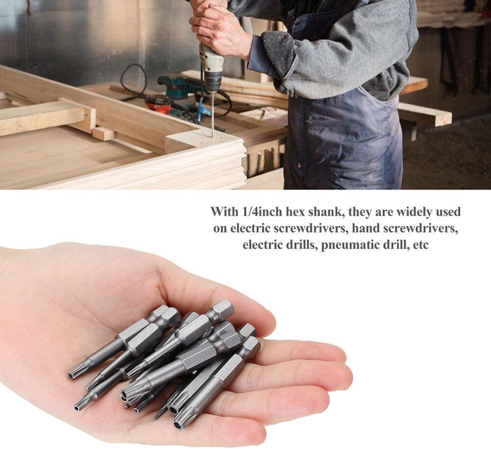 Security Torx Bit Set + Hex Key Allen Bit Set - For Power Drill & Impact Driver