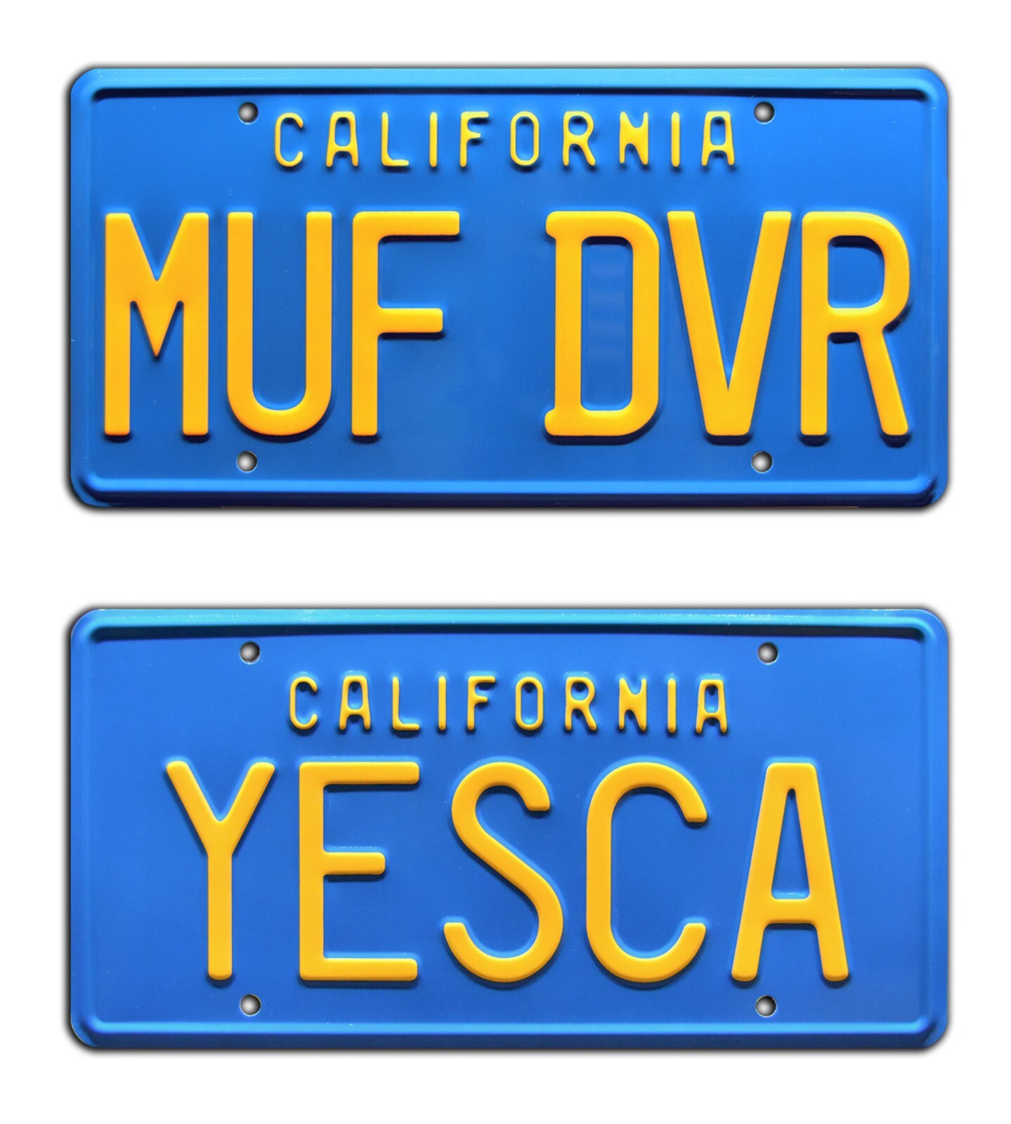 Cheech & Chong Up in Smoke | MUF DVR + YESCA | Metal Stamped Prop License Plates