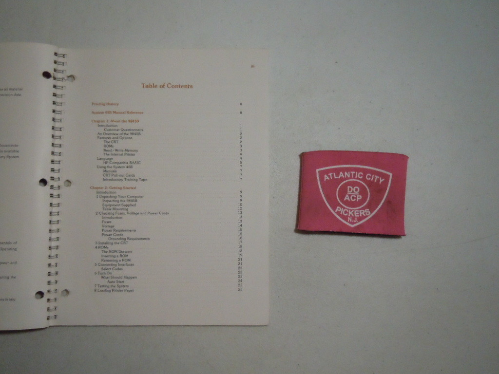 HEWLETT PACKARD SYSTEM 45B DESKTOP COMPUTER OWNER'S MANUAL