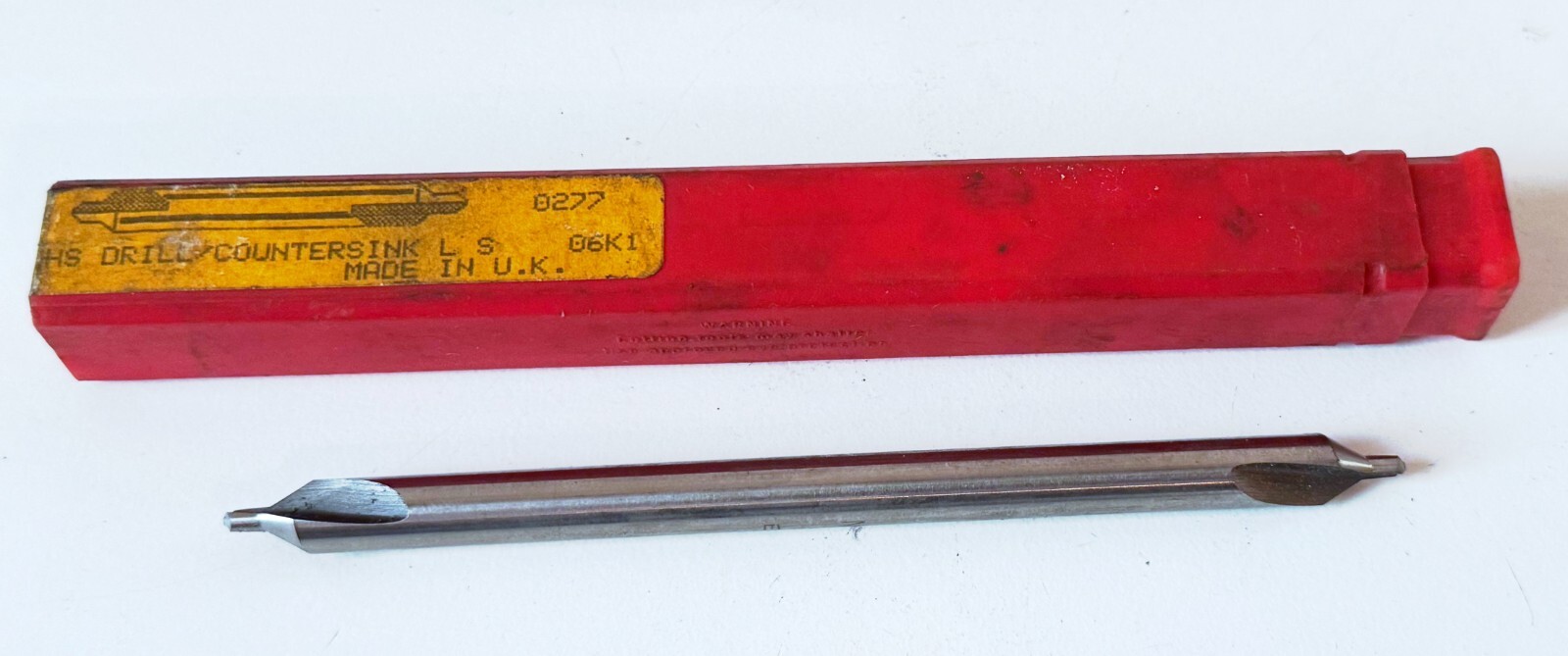 #4 X 5" OAL Combo Drill Countersink 5/16" Body Dia 118° HSS 1/8" Point England