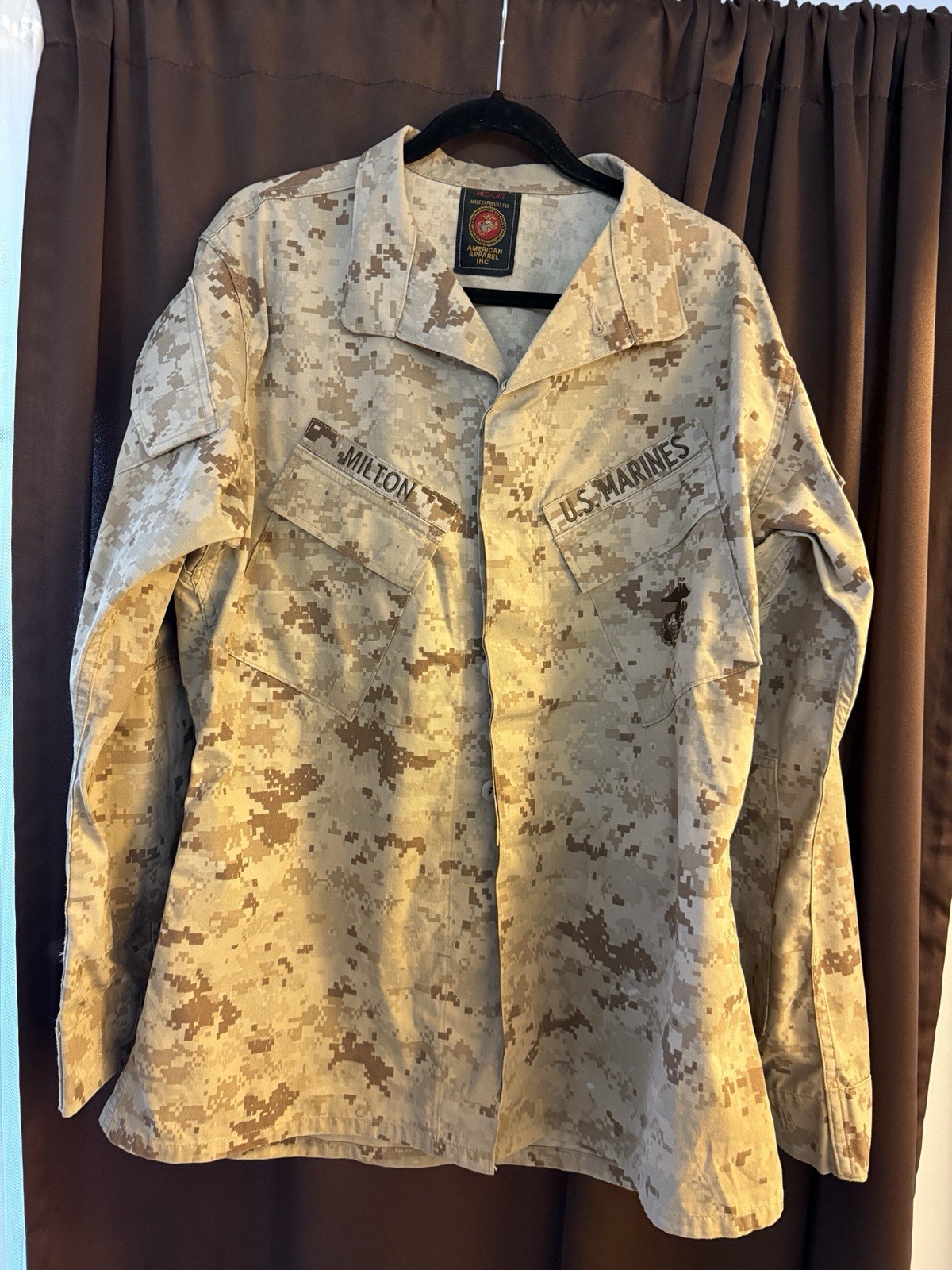 BLOUSE, DESERT MARPAT CAMOUFLAGE, MCCUU US MARINE Medium Long