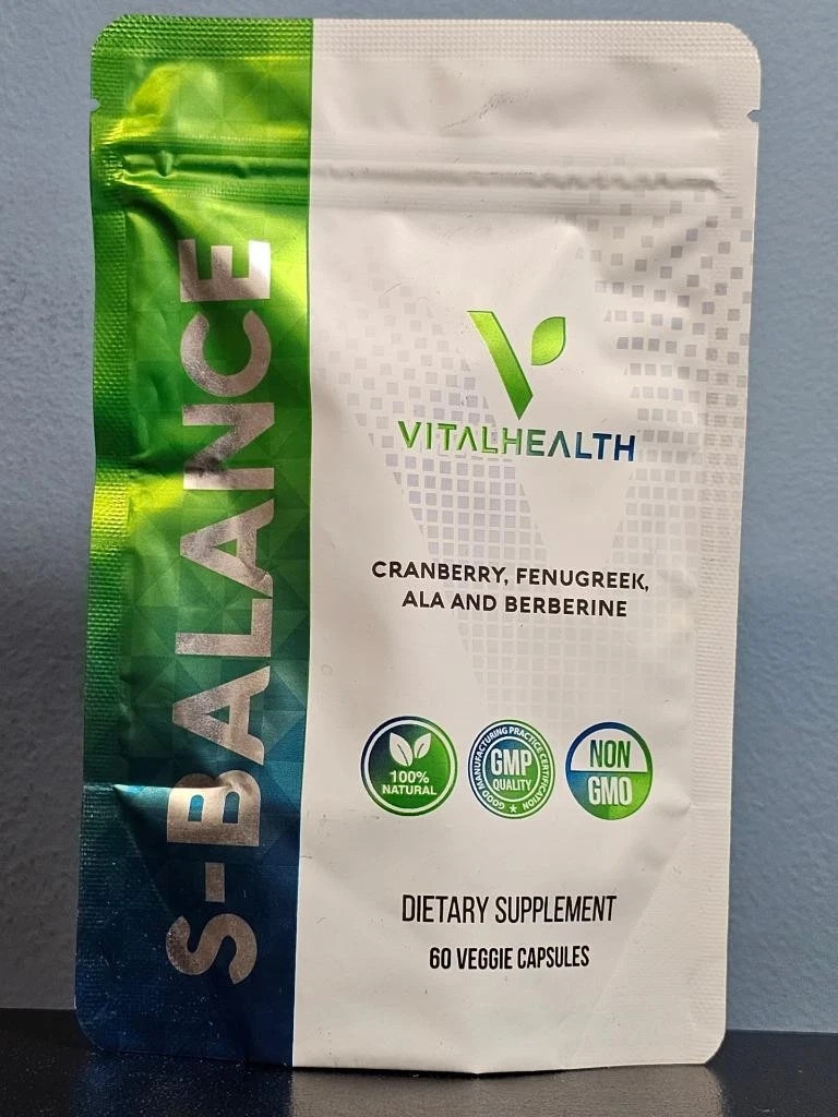 VitalHealth S-Balance 60 Veggie Capsules - New/Sealed! Vital Health Exp 1/2027