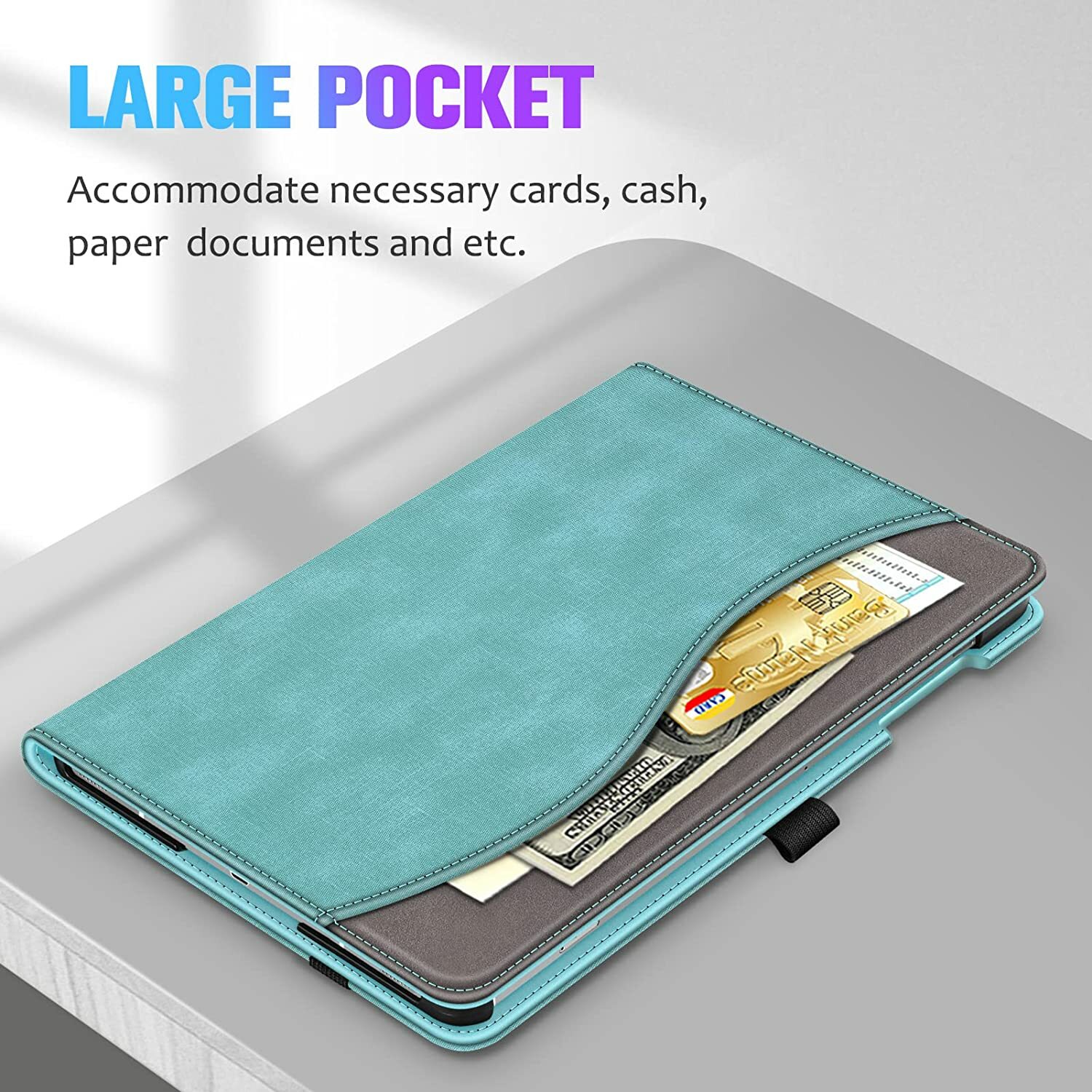 Case for Samsung Galaxy Tab S8 Plus/S7 Plus/S7 FE Multi-Angle Protective Cover