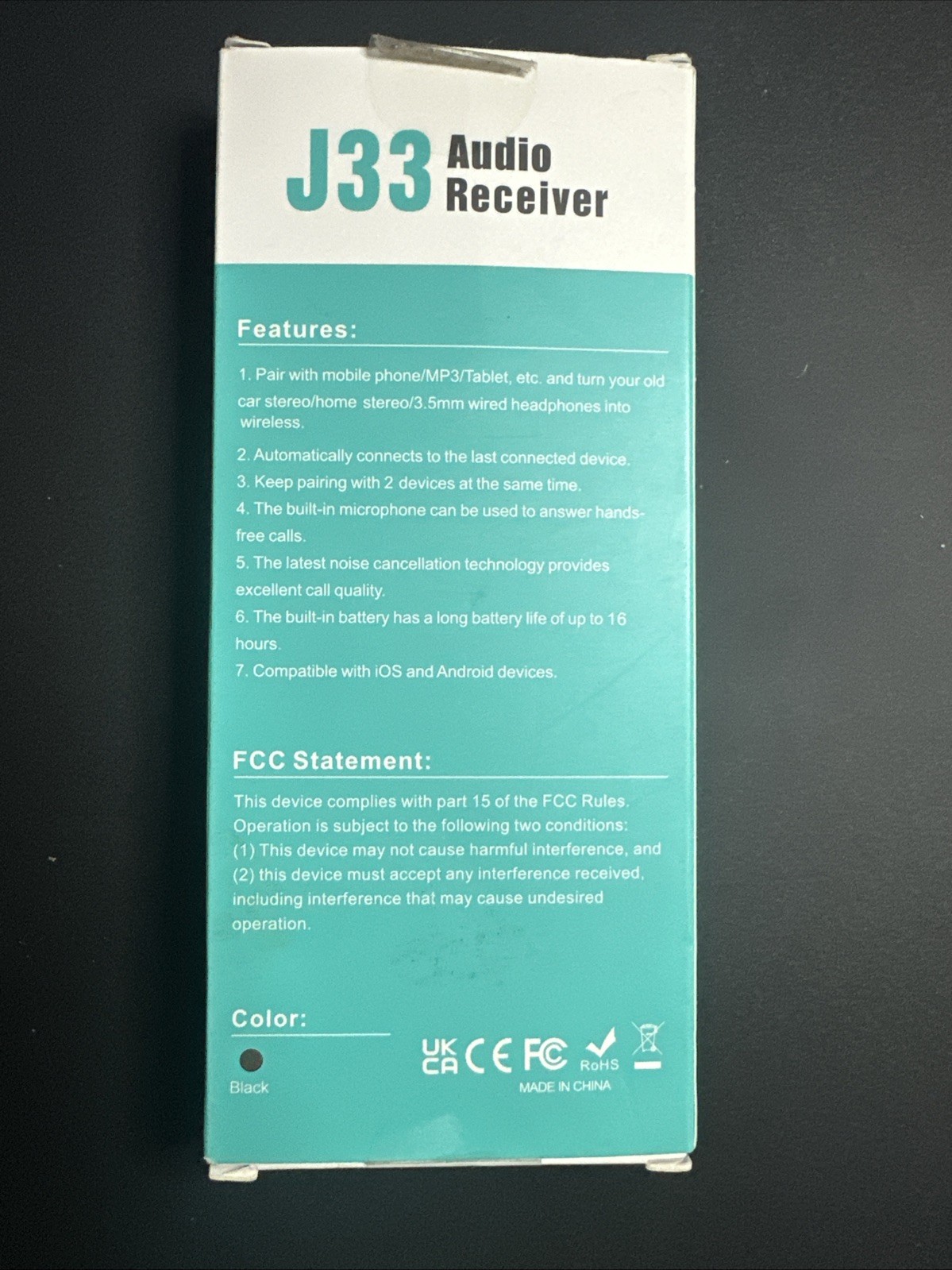 J33 Audio Receiver