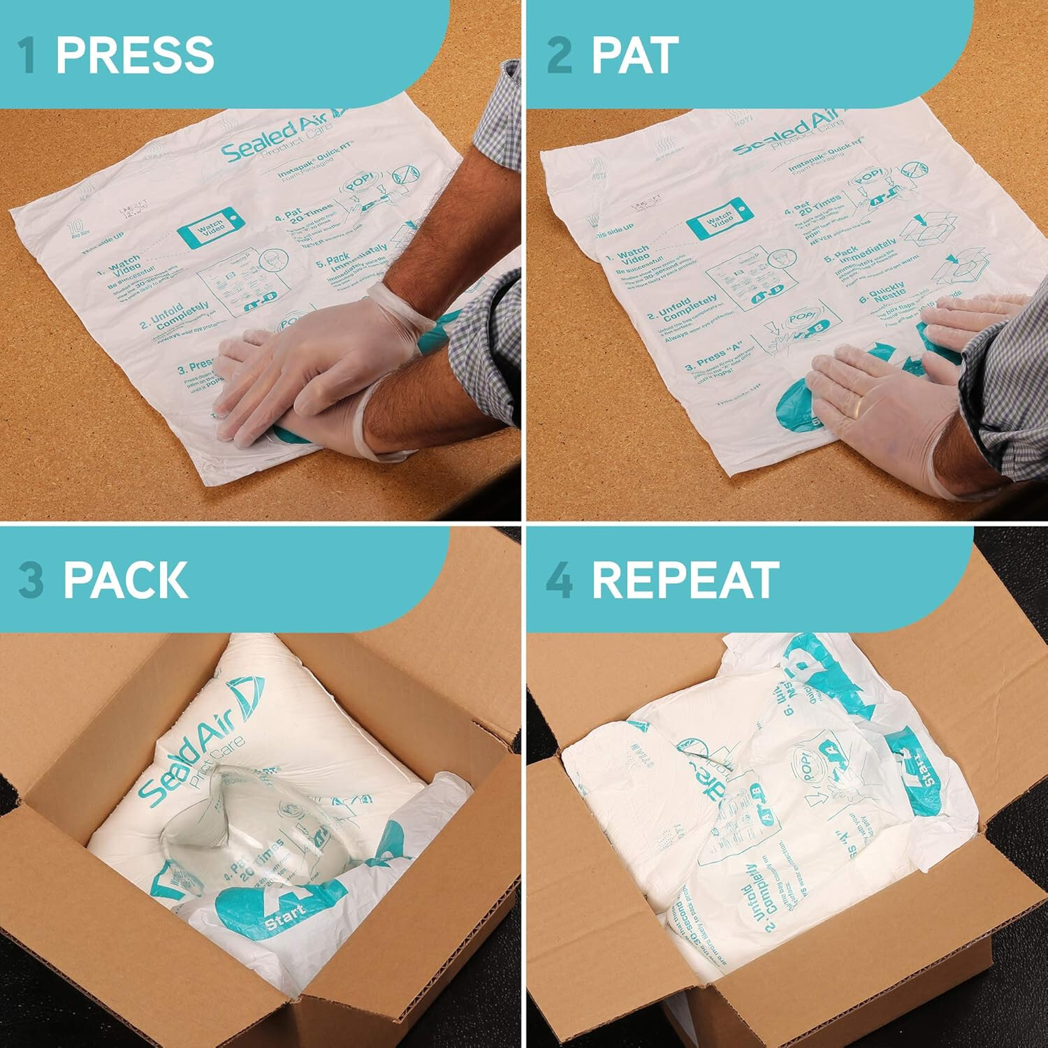 Sealed Air Instapak Quick RT, #40 Bag for 12"x12"x12" Box (Pack of 30)