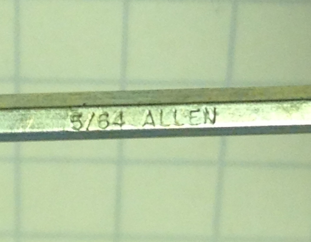 TEN 5/64" GENUINE ALLEN WRENCH, Hex Keys  ALLOY STEEL -Short Arm - INCH/SAE  USA