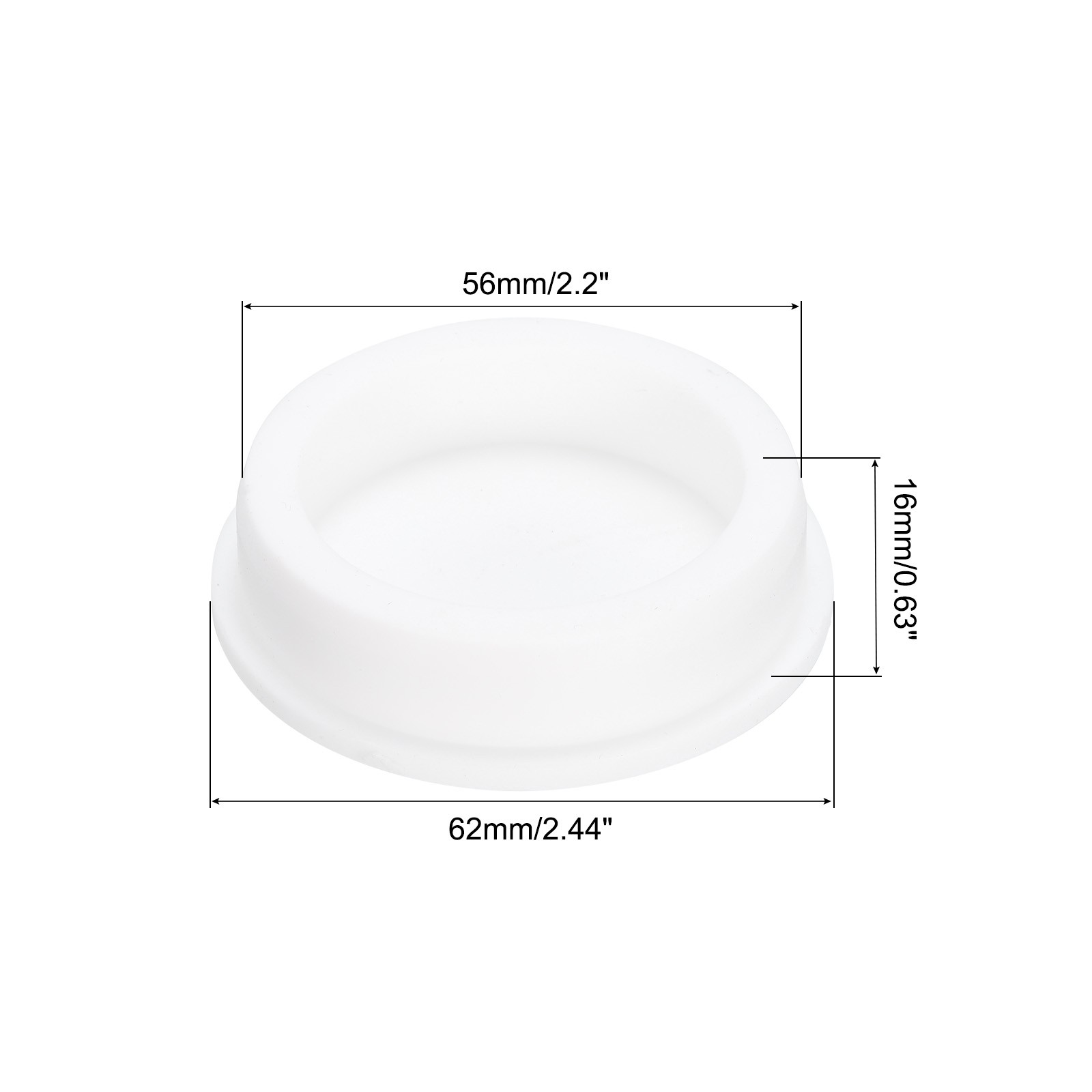 High Temp Silicone Plug T Shaped Silicon Stopper White 62x16x56mm