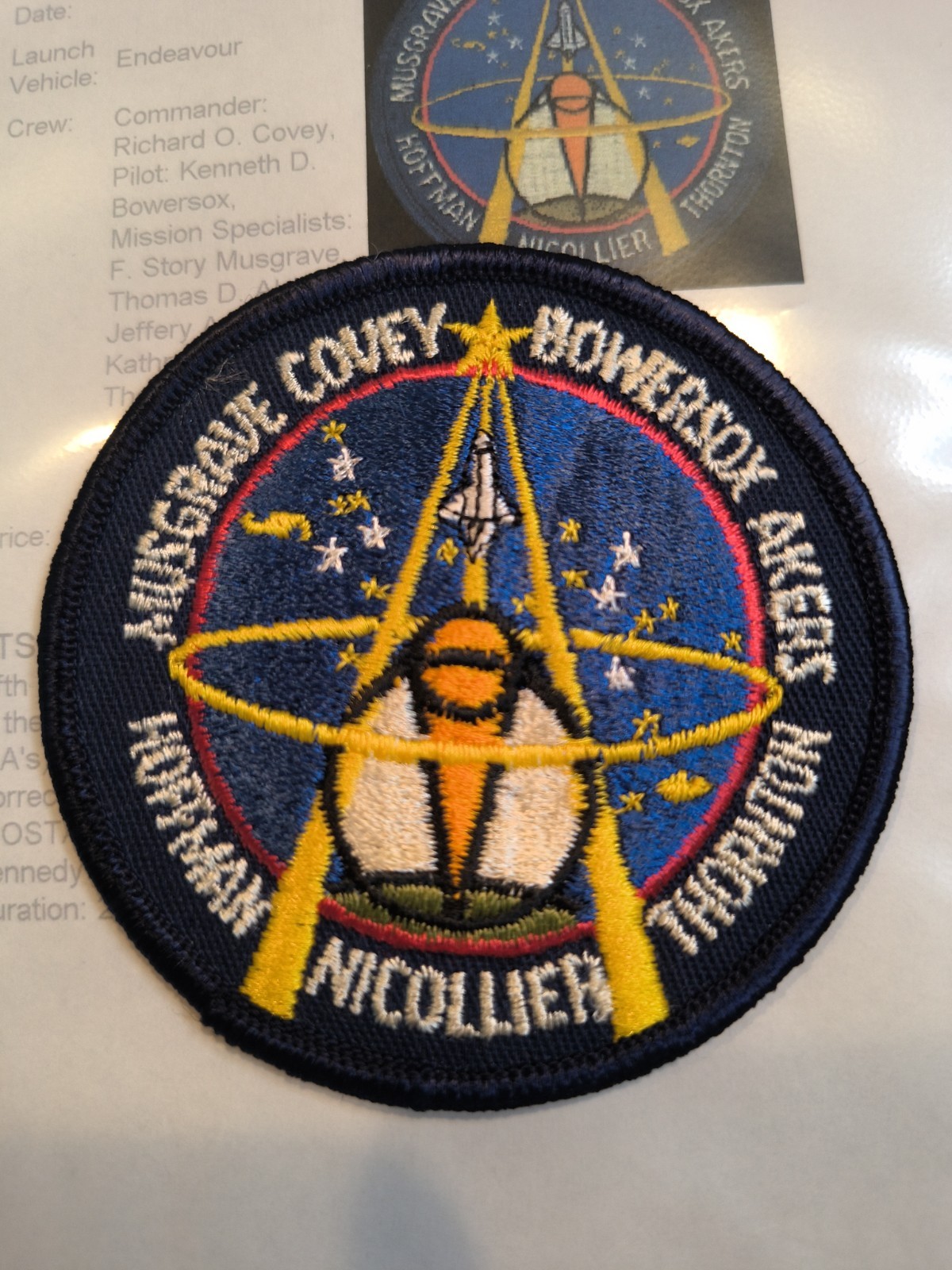 NASA SPACE SHUTTLE STS-61 Crew Patch Sticker - 3"