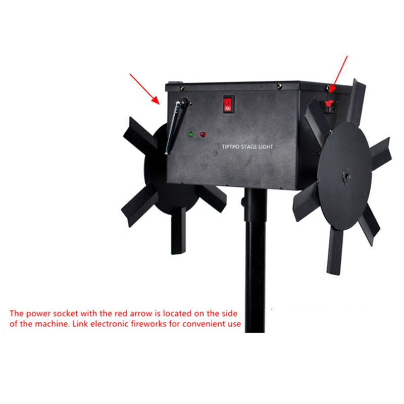 Rotation Cold Spark Firework Machine Sparkler Effect with Stand Wedding Stage