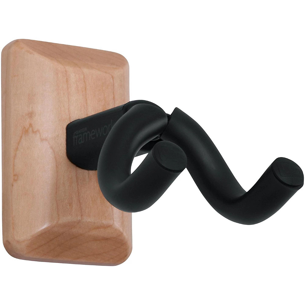 Gator Wall Mount Ukulele/Mandolin Hanger, Black Maple