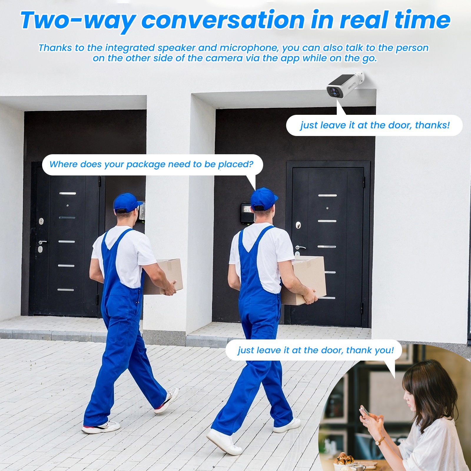 ARCCTV 4MP Wireless Solar Battery Powered Security Camera Sys Outdoor CCTV 2Pack