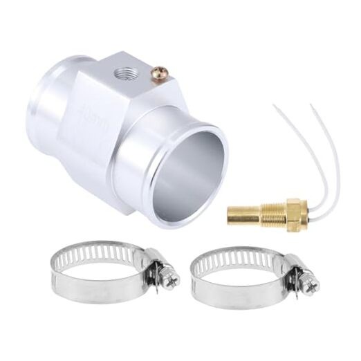 12V/24V Universal Water Temp Sensor Kit, 1/8"NPT 1.57" 40mm Silver Tone