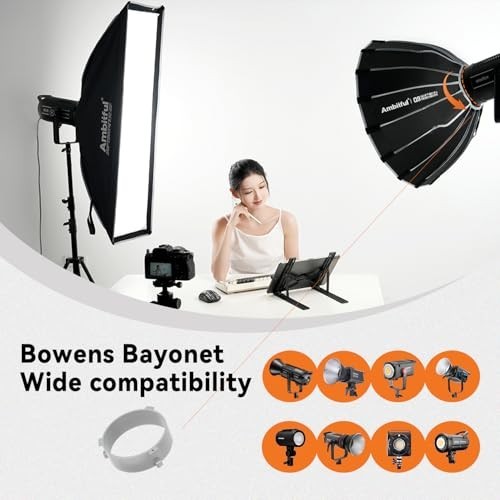 35.4" Quick Release Parabolic Softbox with 2 Diffusers & Honeycomb Grid, Carry B
