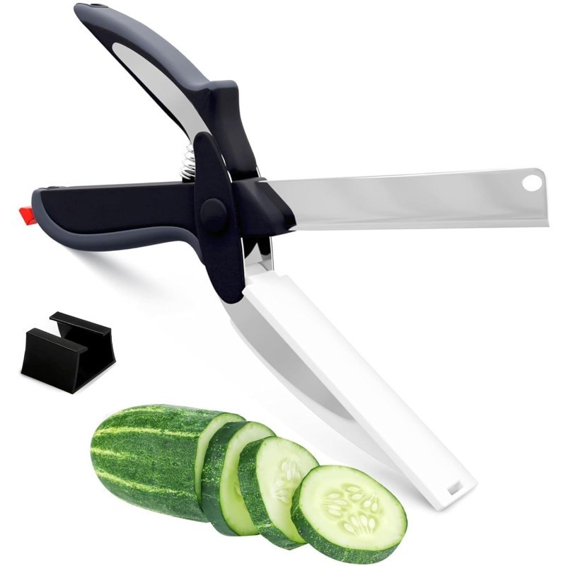 9.5" Kitchen Scissors For Food 2-in-1 Cutting Board Scissors Stainless Steel New