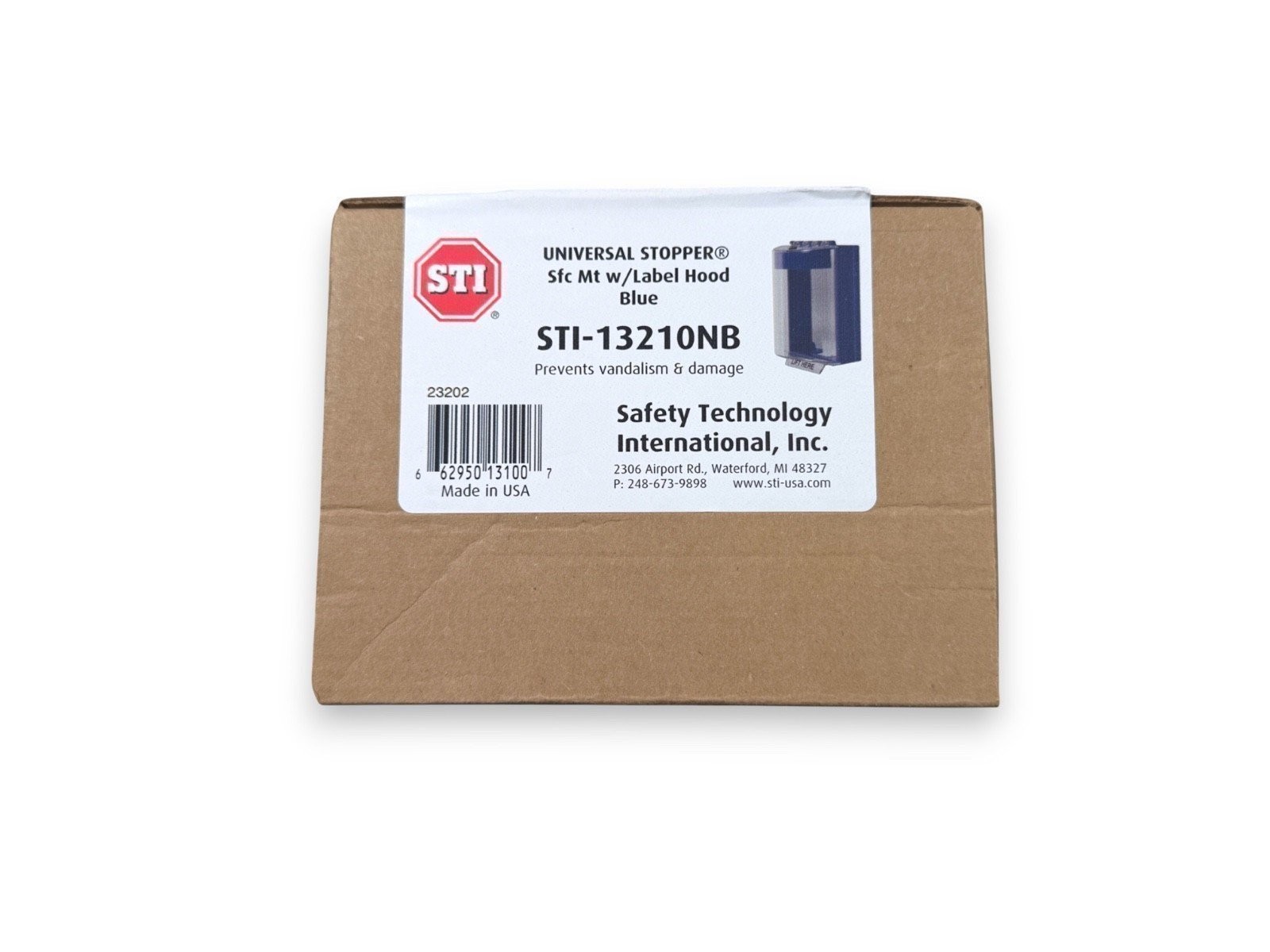 STI STI-13210NB UNIVERSAL STOPPER Sfc Mt w/Label Hood Blue (NEW IN BOX)