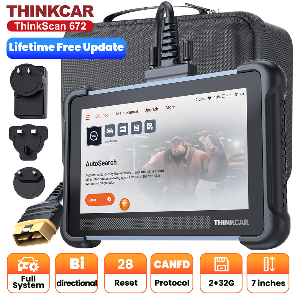 ThinkScan 672 Car OBD2 Diagnostic Scanner Bidirectional ALL System 28 Service US
