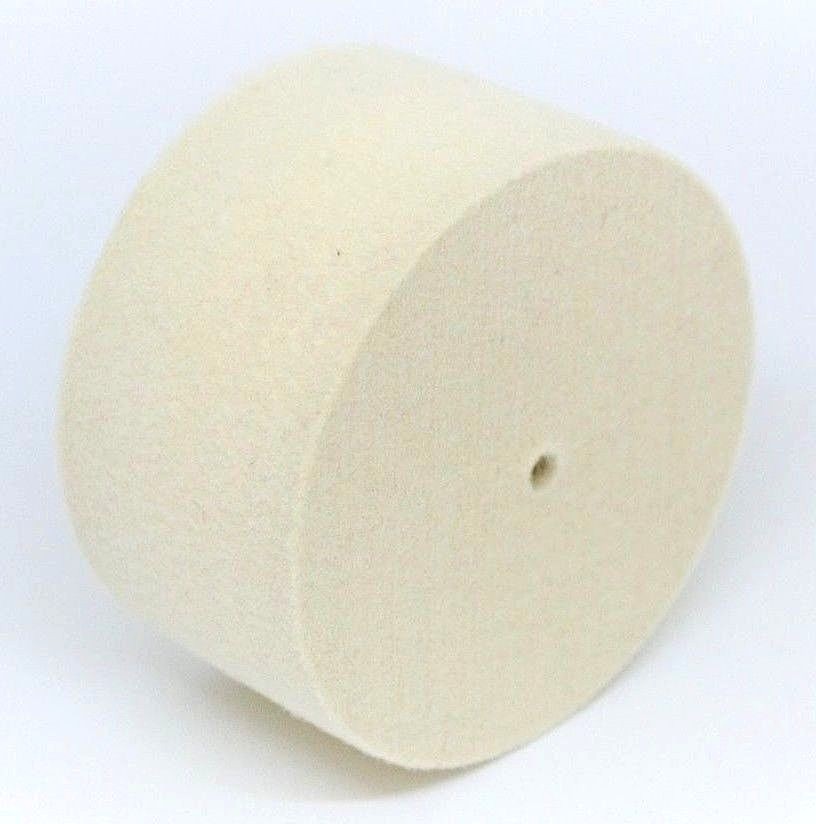 3" Felt Wheel, 1 1/2" Thick, 1/4" Arbor Hole, Medium Density, Jewelry Polishing
