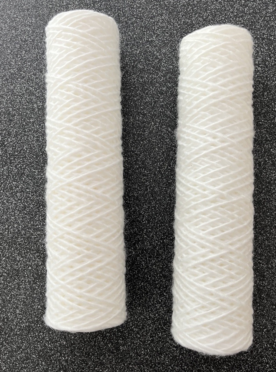 4x (spools) 20 Micron 2.5"x10" String Wound 1”ID Sediment Water Filter cartridge