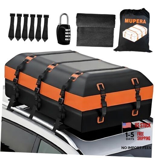 20 Cubic Feet Rooftop Cargo Carrier, Upgraded Waterproof PVC Roof Bag 20 CF