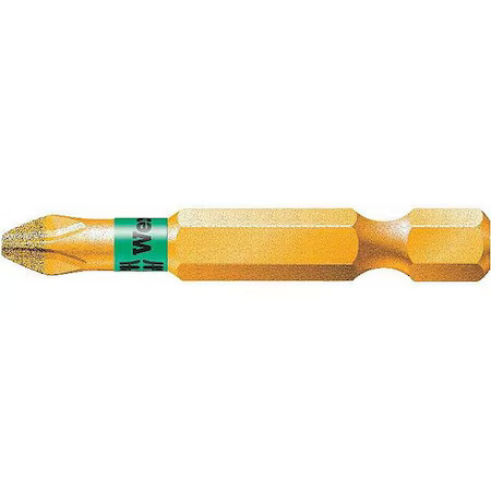 Wera 05059530001 Torsion Bit, Sae, 1/4", Hex, No 1, 2", S2 Steel