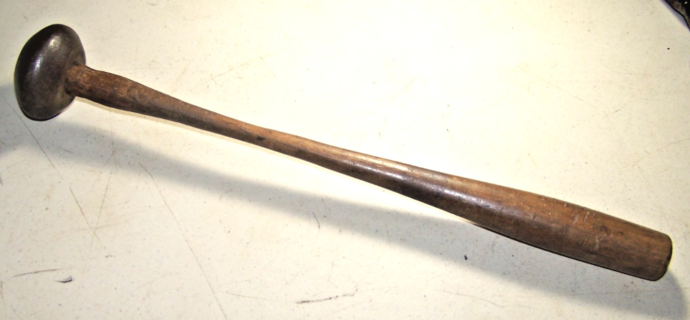 Antique Macadamizing Knapping Napping Hammer ( all original )Pre Civil War Era )